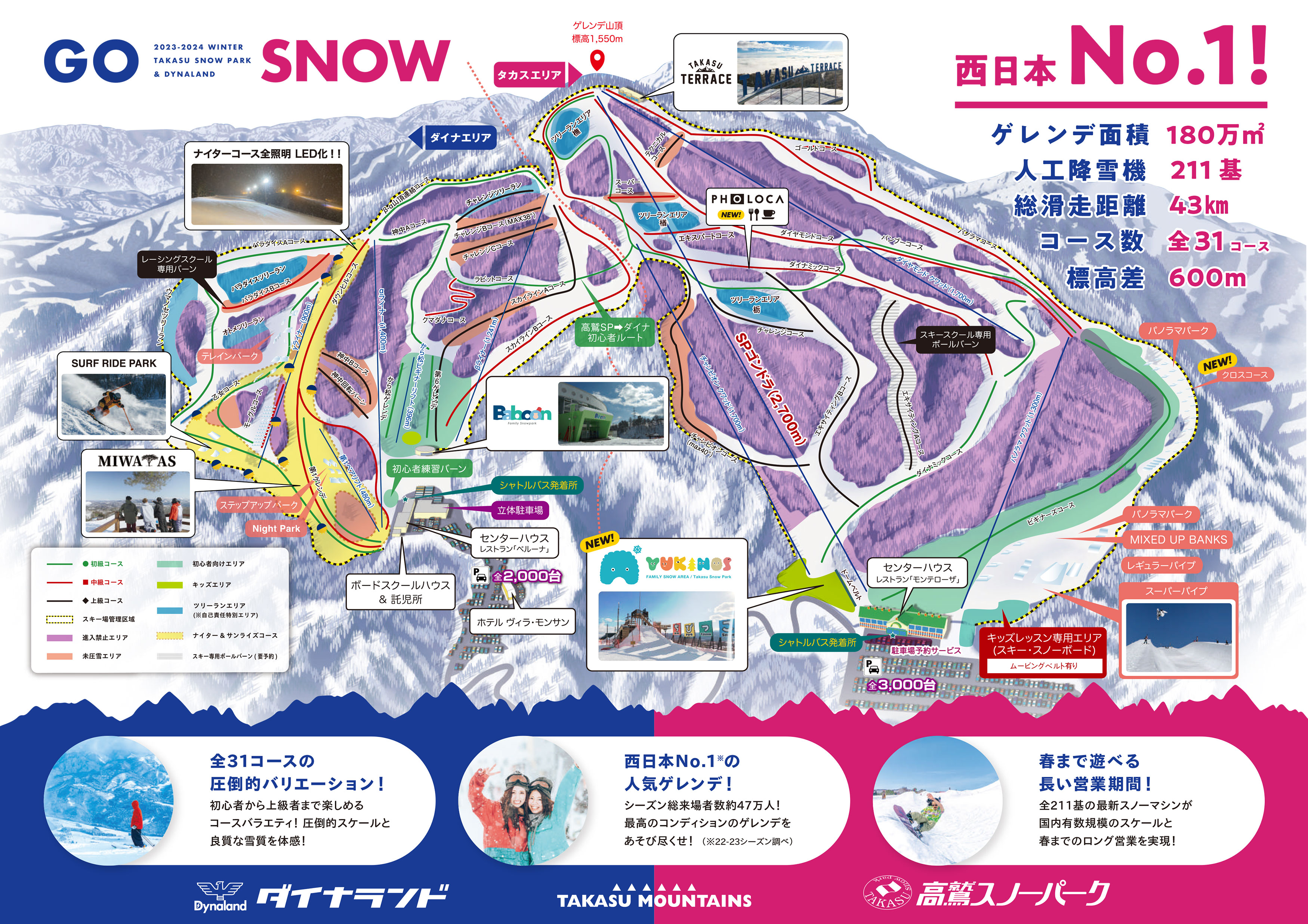 ダイナランド ナイター券 - スキー場